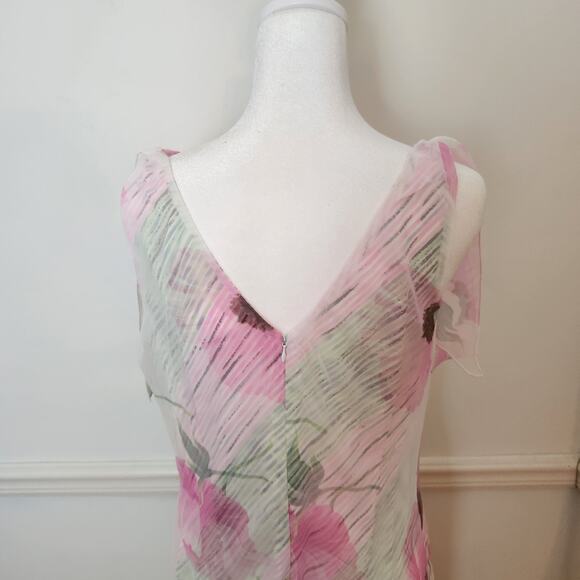 Vtg 90s Y2K Speechless Dress Size 13 Juniors Maxi Fairy Floral Pink WhimsiGoth - Picture 9 of 13